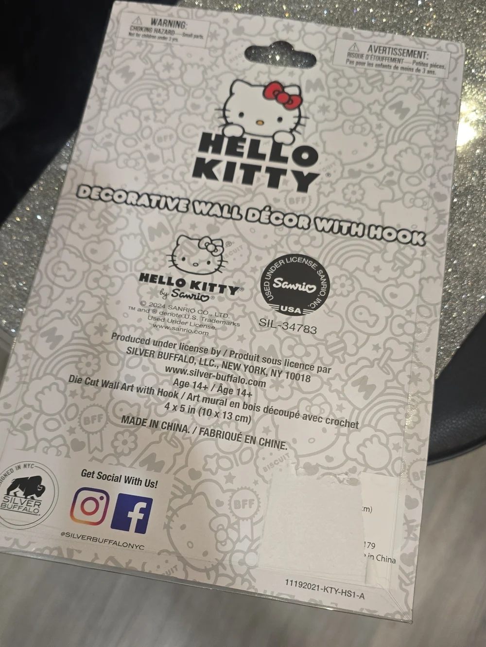 Silver Buffalo X Hello Kitty Decorative Wall Hook